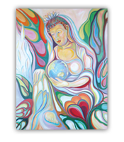 Kwain Yin - Oil painting by Sofan Chan