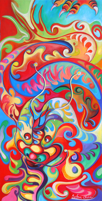 dragon-painting-happy-dragon 5cm width Happy dragon painting by sofan chan
